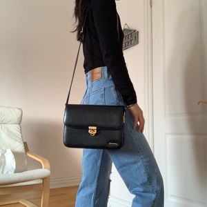 Esquire Black Vintage Satchel